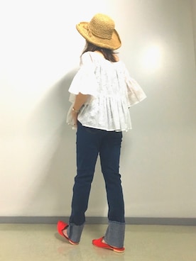 「rps（アールピーエス）のアイテム（帽子）」を使った、ai_rpsさん（レディース・154cm）の春コーディネート