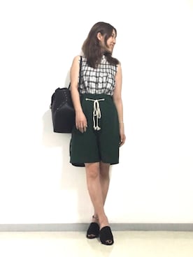 「rps（アールピーエス）のアイテム（スリッポン）」を使った、ai_rpsさん（レディース・154cm）の夏コーディネート