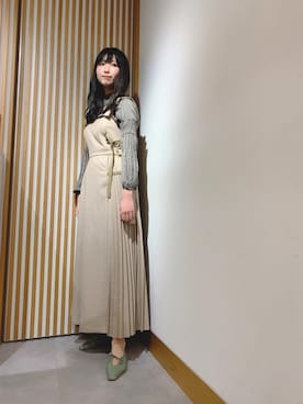 「くすみカラー」｜Ayaka.Tさん（レディース・162cm）の冬コーディネート