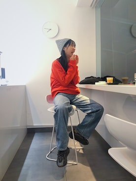 「iT（イット）のアイテム（トップス）」を使った、Cici林萬一さん（レディース・165cm）の秋コーディネート