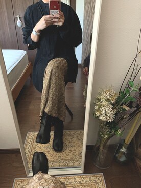 「Maison Margiela（メゾンマルジェラ）のMaison Margiela ‘TABI’(タビ)ブーツ（ブーツ）」を使った、nok *さん（レディース・163cm）の秋コーディネート