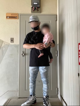 「Mitchell&Ness（ミッチェル&ネス）のアイテム（帽子）」を使った、k.s.ppさん（メンズ・168cm）の春コーディネート