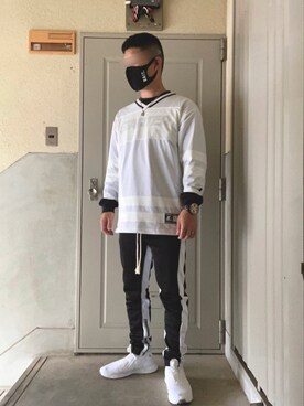 「STARTER BLACK LABEL（スターターブラックレーベル）のアイテム（Tシャツ/カットソー）」を使った、k.s.ppさん（メンズ・168cm）の春コーディネート