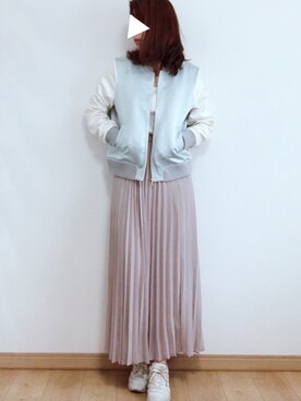 「FRED PERRY（フレッドペリー）のアイテム（ブルゾン）」を使った、moca.kさん（レディース・154cm）の春コーディネート