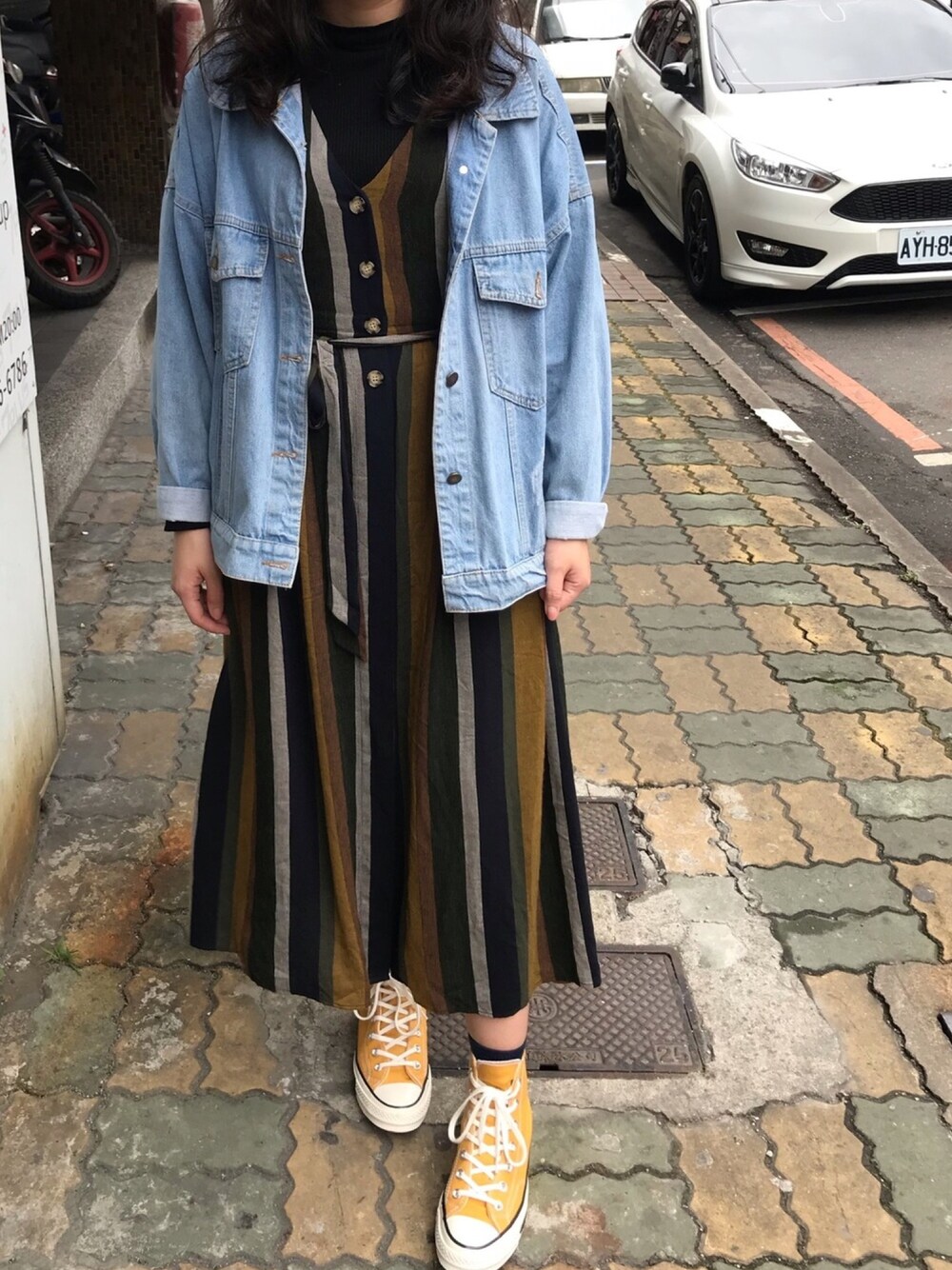 「ZARA、converse、ootd、newyear」｜「ZARAのアイテム（ワンピース、その他）」を使った、chiauさん（レディース・158cm）の冬コーディネートの1枚目の写真