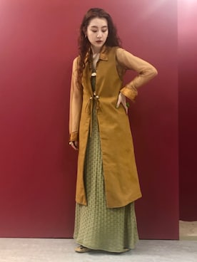 「BEAMS LIGHTS」｜「アイテム（その他アウター）」を使った、ウエダ シホさん（レディース・157cm）の夏コーディネート
