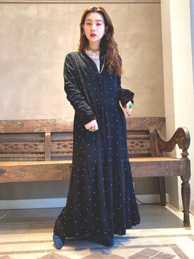 「BEAMS LIGHTS」｜「アイテム（ブーティ）」を使った、ウエダ シホさん（レディース・157cm）の秋コーディネート
