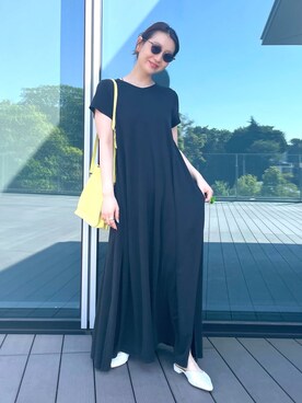 「BEAMS LIGHTS」｜「アイテム（ワンピース/ドレス）」を使った、ウエダ シホさん（レディース・157cm）の春コーディネート