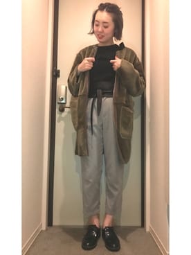 「Ray Cassin」｜「アイテム（ムートンコート）」を使った、shokoさん（レディース・166cm）の冬コーディネート