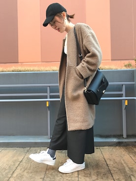 「スタンスミス」｜「アイテム（つなぎ/オールインワン）」を使った、shokoさん（レディース・165cm）の春コーディネート