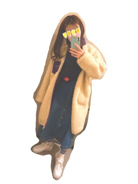 「Champion（チャンピオン）のアイテム（ブルゾン）」を使った、nanaminnnnnnさん（レディース・152cm）の冬コーディネート