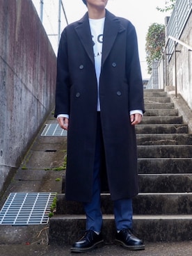 「MSGM（エムエスジーエム）のアイテム（スウェット）」を使った、nomiさん（メンズ・174cm）の冬コーディネート