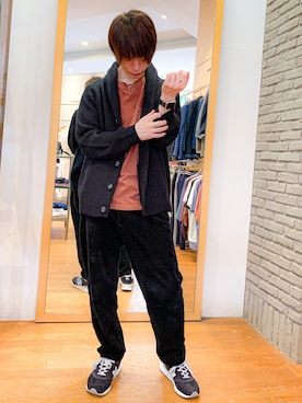 「UNION STATION（ユニオンステーション）のコーデュロイシェフパンツ（その他パンツ）」を使った、t28さん（メンズ・175cm）の秋コーディネート
