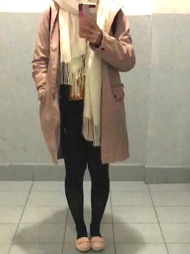 「アイテム（モッズコート、ピンク系）」を使った、深海不刮风さん（レディース・156cm）の春コーディネート