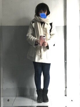 「LIZ LISA（リズリサ）のアイテム（ダッフルコート）」を使った、深海不刮风さん（レディース・156cm）の春コーディネート