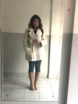 「LIZ LISA（リズリサ）のアイテム（ダッフルコート）」を使った、深海不刮风さん（レディース・156cm）の秋コーディネート