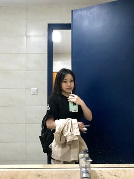 「H&M（エイチ・アンド・エム）のアイテム（ブルゾン）」を使った、深海不刮风さん（レディース・156cm）の春コーディネート