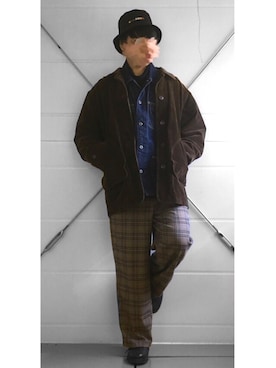「SEVENDAYS=SUNDAY（セブンデイズサンデイ）のアイテム（デニムジャケット）」を使った、緑茶さん（メンズ・173cm）の冬コーディネート