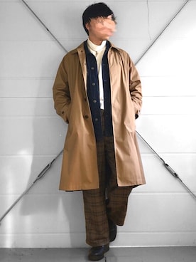 「SEVENDAYS=SUNDAY（セブンデイズサンデイ）のアイテム（デニムジャケット）」を使った、緑茶さん（メンズ・173cm）の冬コーディネート