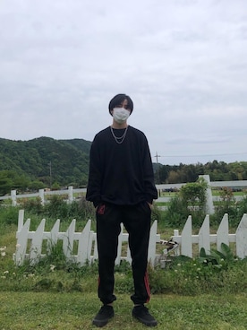 「PRO CLUB （プロクラブ）のアイテム（スウェット）」を使った、KAORUさん（メンズ・178cm）の春コーディネート