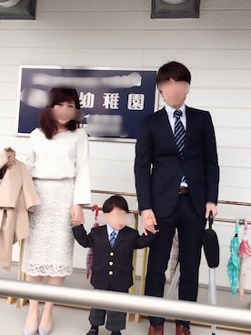「入園式」｜「アイテム（トレンチコート）」を使った、marさん（レディース・153cm）の春コーディネート