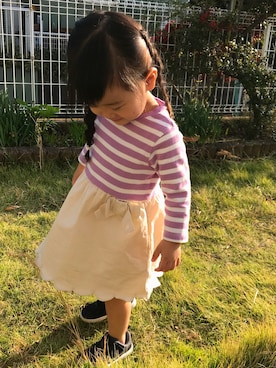 「HBD」｜AR❁さん（キッズ・90cm）の秋コーディネート