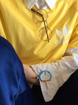 「GU（ジーユー）のアイテム（パンツ、ブルー系）」を使った、mizutoreさん（レディース）の春コーディネート