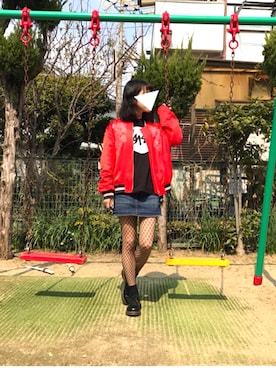 「H&M（エイチ・アンド・エム）のアイテム（スタジャン）」を使った、Neochinskouさん（レディース・158cm）の春コーディネート