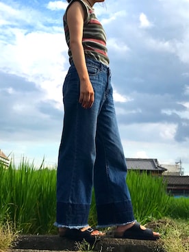 「OZOC（オゾック）のアイテム（キャミソール）」を使った、Neochinskouさん（レディース・158cm）の夏コーディネート