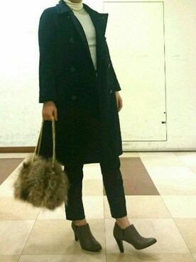 Yamacoさん（レディース・158cm）の冬コーディネート