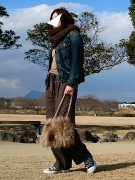 Yamacoさん（レディース・158cm）の冬コーディネート