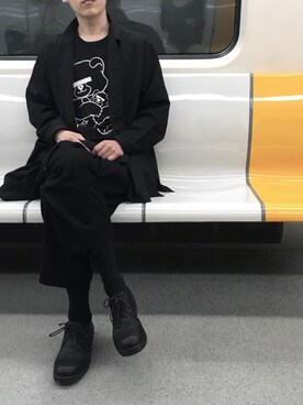「Yohji Yamamoto（ヨウジヤマモト）のアイテム（チノパンツ）」を使った、ljfoooさん（メンズ・180cm）の春コーディネート