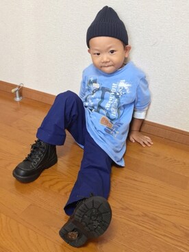「OSHKOSH（オシュコシュ）のアイテム（ブーツ）」を使った、y.s.m.yさん（キッズ・90cm）の夏コーディネート