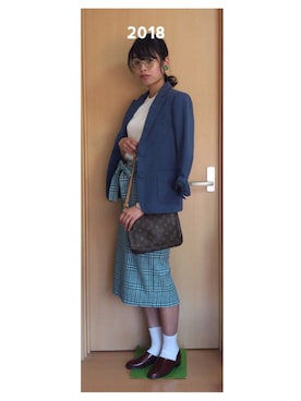 「アイテム（イヤリング）」を使った、あやこさん（レディース・163cm・20代）の春コーディネート