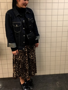 「BEAMS（ビームス）のアイテム（ピアス（両耳用））」を使った、きなこちゃんさん（レディース・157cm）の冬コーディネート