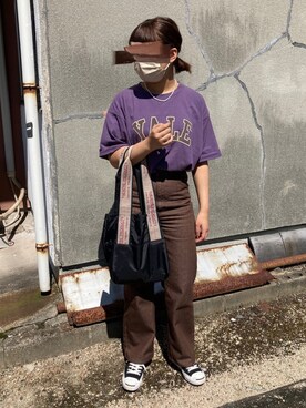 「シアタープロダクツ(THEATRE PRODUCTS)」｜「アイテム（アクセサリー）」を使った、おまめこさん（レディース・157cm）の秋コーディネート