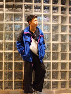 「HARE」｜「アイテム（ナイロンジャケット）」を使った、か い とさん（メンズ・168cm）の秋コーディネート