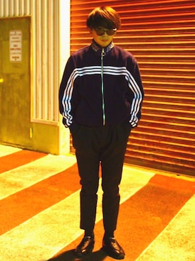 「アイテム（ジャージ）」を使った、______r03さん（メンズ・171cm・10代）の冬コーディネート