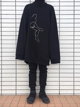 「DRESSEDUNDRESSED（ドレスドアンドレスド）のアイテム（スウェット）」を使った、______r03さん（メンズ・171cm）の春コーディネート