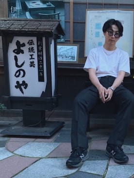 「KIKO KOSTADINOV（キコ コスタディノフ）のアイテム（パンツ）」を使った、______r03さん（メンズ・172cm）の夏コーディネート