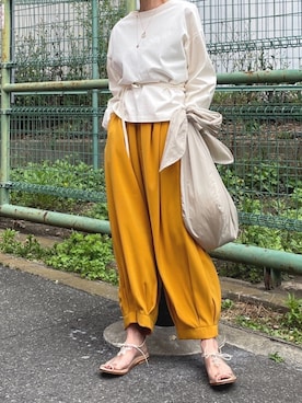 「HeRIN.CYE（ヘリンドットサイ）のアイテム」を使った、HeRIN.CYEさん（レディース・158cm）の春コーディネート