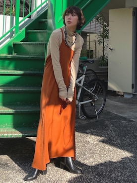 「HeRIN.CYE（ヘリンドットサイ）のアイテム」を使った、HeRIN.CYEさん（レディース・158cm）の春コーディネート