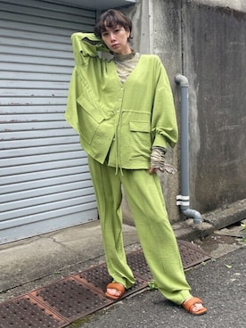 「HeRIN.CYE（ヘリンドットサイ）のアイテム」を使った、HeRIN.CYEさん（レディース・157cm）の春コーディネート