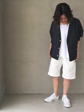「MASTER&Co（マスターアンドコー）のアイテム（パンツ）」を使った、ささん（レディース・160cm）の春コーディネート