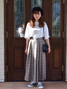 「平成最後のWEARISTAセンバツ」｜「アイテム（セットアップ）」を使った、Hisayoさん（レディース・160cm）の春コーディネート
