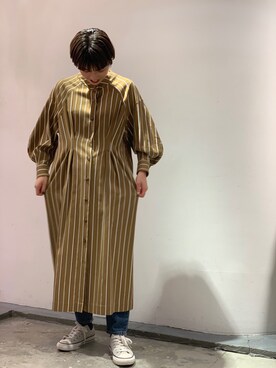 「Johnbull Private labo（ジョンブルプライベートラボ）のアイテム（ワンピース/ドレス）」を使った、hanaeさん（レディース・155cm）の冬コーディネート