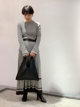 「arron（アローン）のアイテム」を使った、hanaeさん（レディース・155cm）の冬コーディネート