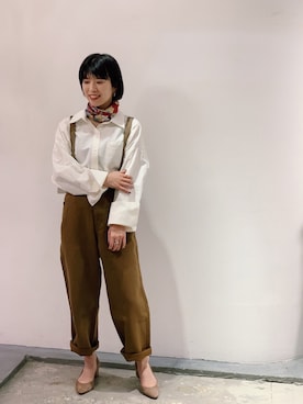 「ジョンブル　プライベート　ラボ(Johnbull Private labo)」｜「アイテム（パンプス）」を使った、hanaeさん（レディース・155cm）の秋コーディネート