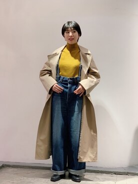 「Johnbull Private labo（ジョンブルプライベートラボ）のアイテム（ジャケット/アウター）」を使った、hanaeさん（レディース・155cm）の冬コーディネート