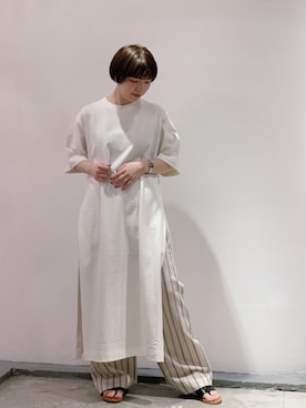 「ジョンブル　プライベート　ラボ(Johnbull Private labo)」｜「アイテム（ワンピース/ドレス）」を使った、hanaeさん（レディース・155cm）の春コーディネート